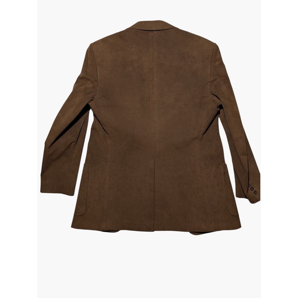 Vintage Halston Faux Suede Blazer – Neiman Marcus – Brown‎ – Men's M (Est.) - Picture 4 of 16